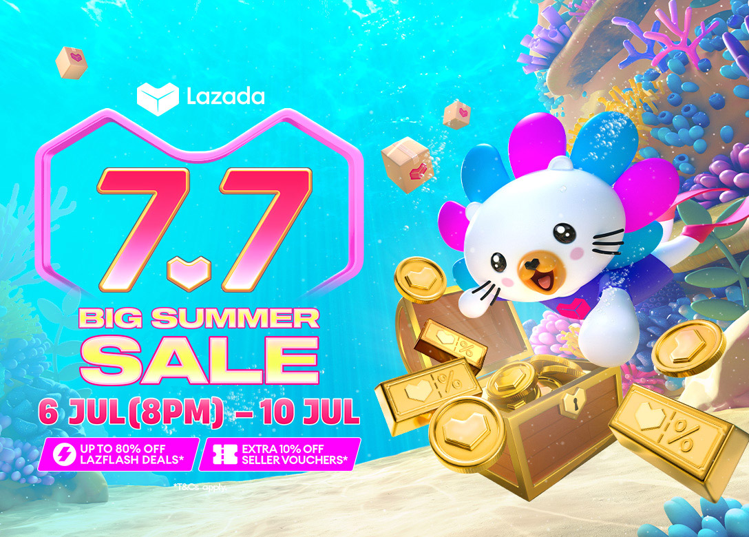 Lazada 7.7 Big Summer Sale - Credit Card Shopping Offers
