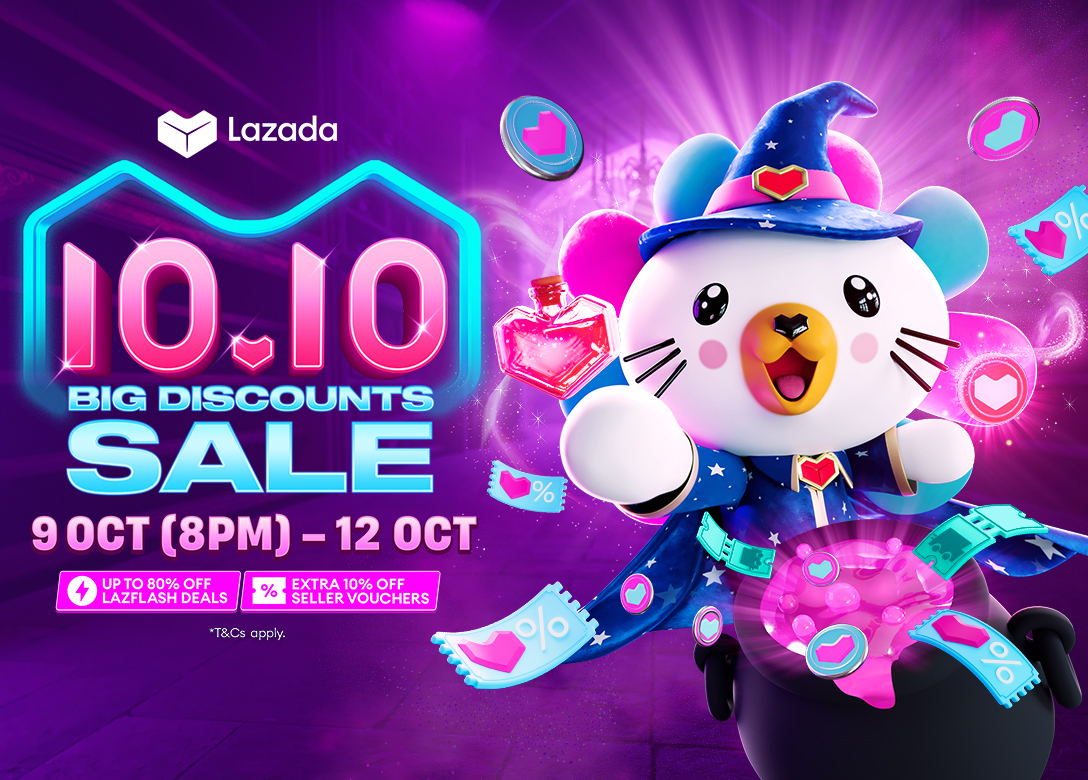 Lazada 10.10 Big Discount Sale - Credit Card Shopping Offers