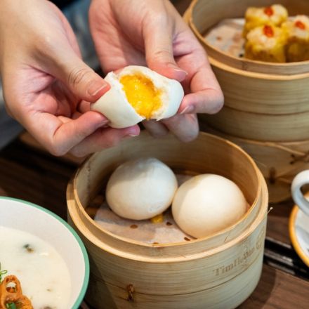 Free Steamed Golden Lava Salted Egg Buns (3pcs, U.P. S$6.90) with min. S$60 spend <br/><br/>Valid from 1 June to 30 November 2026.<br/><br/>*eVoucher quantity refreshed monthly. 
